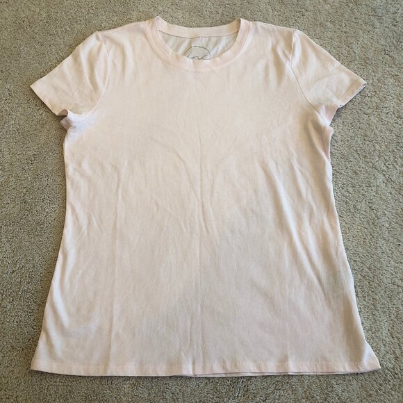 INC International Concepts Tops - INC Essentials Pale Pink Round Neck Short-Sleeve Top Tee Blouse